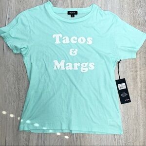 Wildfox Tacos & Margs Short Sleeve T-Shirt Sz Small